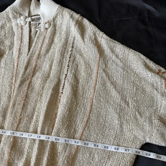 Zonda Nellis Vintage Knit Cardigan 1970s Oversized Cozy Lagenlook Wearable Art M - Picture 16 of 16